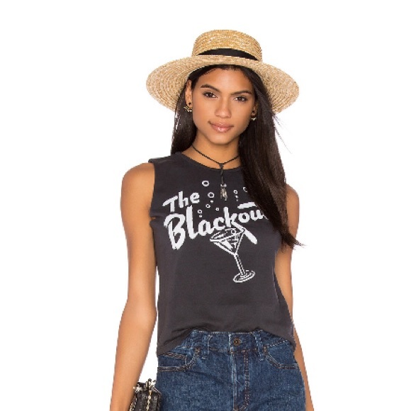 The Blackout Womens Muscle Tee in
Black & White - Picture 1 of 5